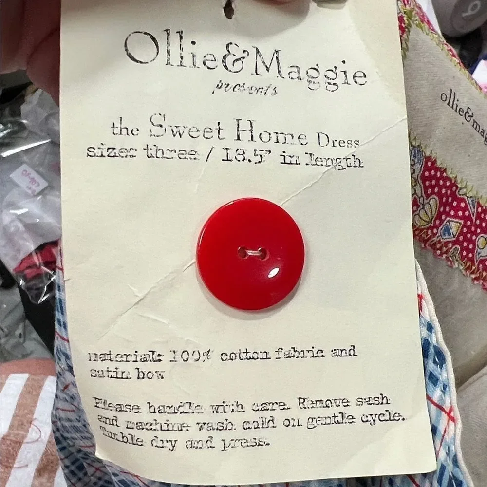 Ollie and Maggie sweet home dress halter blue and red plaid size 3